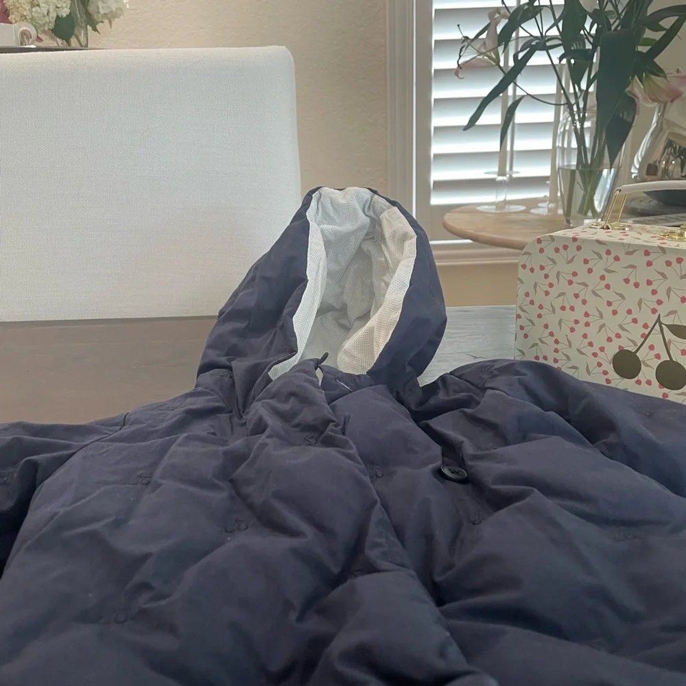 Bonpoint Navy and White Polka Dot Fabric - Picture 4 of 5